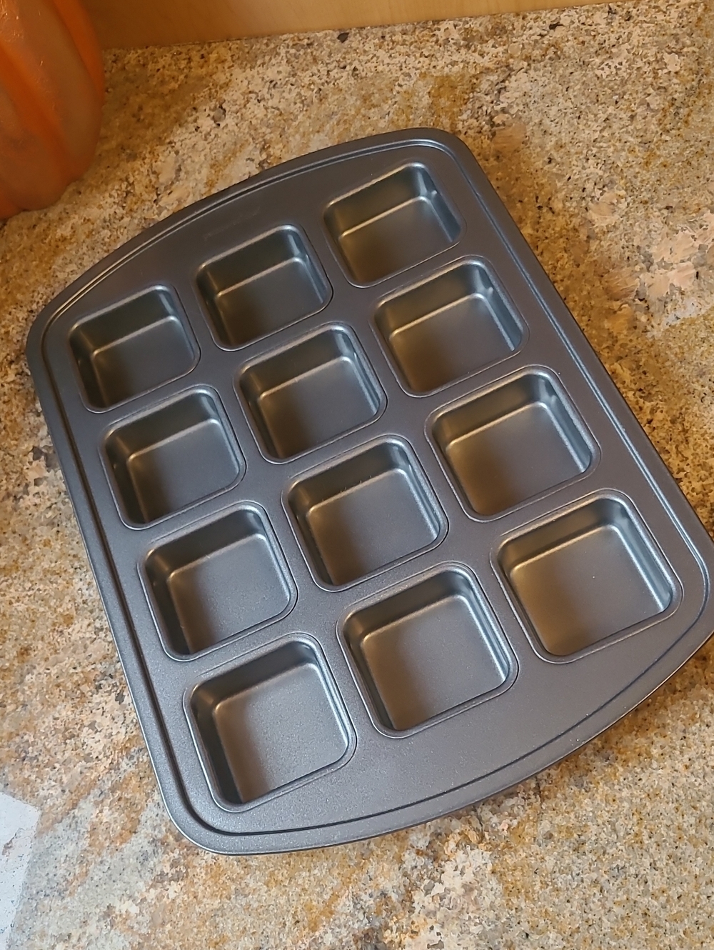 Pampered Chef Brownie Pan 12-Cavity Nonstick Square Baking Pan
